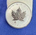 2019 Canada  5 Reverse Proof 1 Oz  9999 Silver Maple Leaf Phonograph Privy Mark