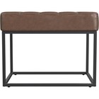 Multipurpose Tufted Ottoman Stool Metal Base Living Room Seating Bench New