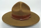 Vintage Boy Scouts Of America Bsa Troop Leader Hats W  Wood Holder Size 7 1 8