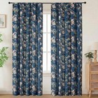 Floral Curtains For Bedroom 84 Inch Length 2 Panels Set  Rod Pocket Elegant F   