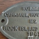1942 Us Military Rock Island Arsenal 105mm M2a2 Howitzer Carriage Id Plate Nfa