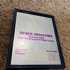Vintage Disneyland Space Mountain Cast Premiere Inaugural Flight Frame   Award
