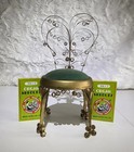Antique Pin Cushion Chair Velvet tin   20 Organ Sewing Machine Needles