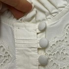 Vtg Blouse Top Women s 36 Small High Neck Victorian Button Up Edwardian Coquette