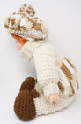 Vintage 18  Hand Made Crochet Yarn Doll With Hat