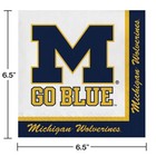 University Of Michigan Paper Party Luncheon Napkins Kit 60ct