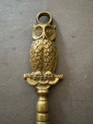 Brass Owl Sword Look Letter Opener Vtg Desk Accessory