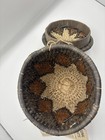 Vintage African Woven Tribal Zulu Basket  Ukhamba  Lidded Palm  South Africa Nwt