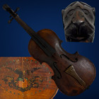Antique 19thc Civil War Soldier 13 Star Violin Lion Head Scroll Folk Art Aafa