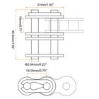 8pcs  60-2 Double Roller Chain Connecting Links 19 05mm Pitch Chain Master Links