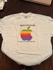 Rare Vintage 80s Apple Computer Rainbow Logo  Men s Size  Xxl T-shirt Macintosh