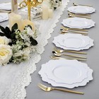 Colosus 100pcs White Disposable Plastic Plate-heavy Duty Plate For Party wedding