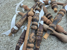 Antique Wood Spindles Vintage 5 5-10    Reclaimed Art Craft Lot Of 12