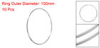 10pcs 4 Inch Dream Catcher Rings Metal Macrame Wreath Floral Hoop Silver