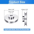 2pcs Single Groove Pulley  10mm Fixed Bore 60mm Outer Diameter For 6mm Belt