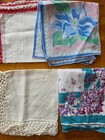 43 Vtg Hanky Handkerchief Lot-floral Embroidered Print Lace Tatting Trim Silk