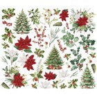 Ss Diecuts Floral Bits Simple Vintage Believe Christmas Poinsettias Trees Holly