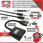 Hdmi To Vga Adapter Video Audio With Aux 3 5mm Connector Cable Converter 1080p