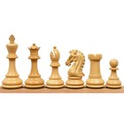 3 9  Craftsman Knight Staunton Chess Pieces Only Set - Double Weighted Golden Ro