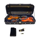 Double Violin Case 4 4 Full Szie Durable Black Oxford Cloth 4 Bow Holders Strong
