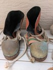 Japanese Antique Diving Divers Iron Shoes   Weights 2-piece Set Scuba Very Rare