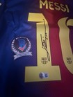 Lionel Messi Signed Fc Barcelona Soccer Jersey  Beckett Bas Authenticate G2u