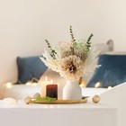 Silk Flower Arrangement Mkono Small Artificial Flowers In Brown Vase