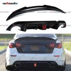 Duckbill Rear Spoiler   Rear Diffuser Compatible With Infiniti Q50 Glossy Black