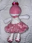 Baby Starters Doll Lovey White Pink Polka Dots Plush Toy