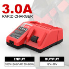 3 0a 18v Fast Charger For Milwaukee For M18 Battery Charger 12 Volt 48-59-1812