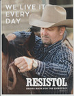 Resistol Print Ad Advertisement 8 x11  We Live It Every Day