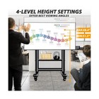 50-92 Large Up Lbs  Tvon 200 Duty Tv Tvs Inch For Rolling Heavy Stand To Heig   