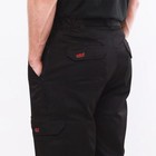 Mens Cargo Combat Work Trousers With Knee Pad Pockets By Bks - Black Or Navy