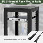 1u Universal Rack Mount Rails 4-post Server Rack Shelf Rail 16 -30  Adjustabl   