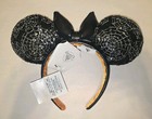 New 2025 Disney Parks Halloween Minnie Mouse Black Spider Web Ear Headband Nwt