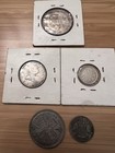 6 Vintage Silver Content Commonwealth Coins 1928 - 1944 H6