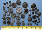 49 Antique Black Glass Fashion   Mourning Buttons 