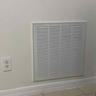 Ez-flo 16 X 16 Inch  duct Opening  Return Air Vent Cover Solid Steel Dent As-is