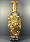 Japanese Meiji Cloisonn   Vase Museum Quality Dragon Phoenix Exceptional Wirework