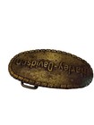 Vintage Harley-davidson Brass Belt Buckle Oval Design With Chain Border