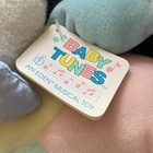 Vtg Eden Plush With Tag Wind Up Musical Bear Pastel Color Block Baby Tunes