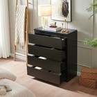 4 Drawer Dresser modern Storage Chest Of Drawers 31 5in Black Dresser For Closet