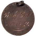 No Date Seated Liberty Half Dollar Two Side Love Token - Ncpa Exposition 1885-86