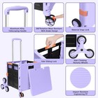 Folding Utility Cart Portable Rolling Crate Handcart With Stair Climbing