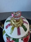 Mackenzie-childs Garden Gala 2 Quart Enamel Tea Kettle Floral Stovetop Pot
