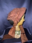 Antique C1860 Civil War Era Handmade Brown Silk Spoon Hat