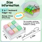 Keyboard Fidget Toy 9-in-1 Stress Relief Clicky Toy Mixed Green Set 2 Pack