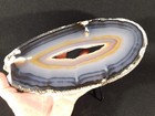 Big  Polished Banded Agate Quartz Crystal Geode Slice Or Slab Brazil 1646gr