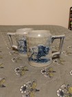 Pair Of White s Utica Pottery Stoneware Steins  Salt Glaze  1901 Pan Am Expo 