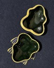 Gorgeous Vtg Cloisonne Frog Trinket ring Holder Enamel  Metal  3 